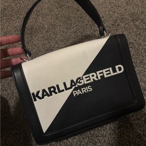 Karl Lagerfeld Black and White Women's Bag